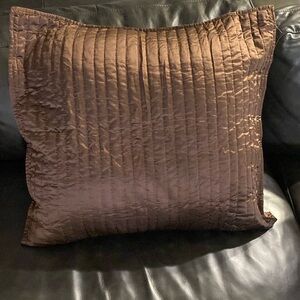 HiEnd Accents Affordable Luxury Satin Channel Quilted Euro Sham, 26” x 26” NWT